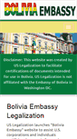 Mobile Screenshot of boliviaembassy.com
